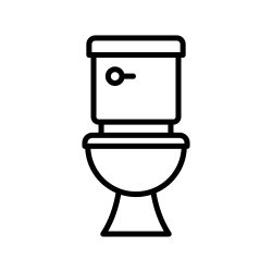 A graphic of a toilet.